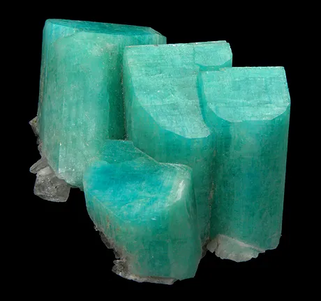 Microcline (Var: Amazonite), Fluorite image