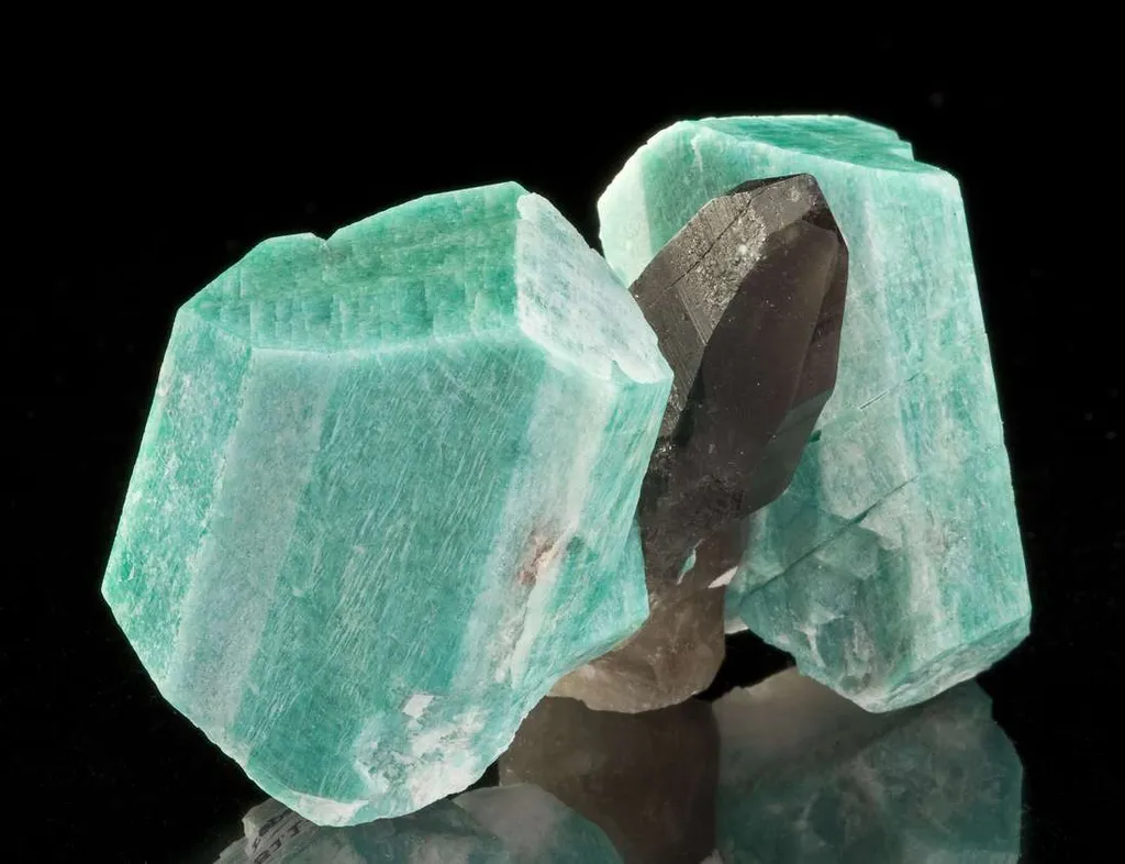 Microcline, Var Amazonite & Smoky Quartz - image 4