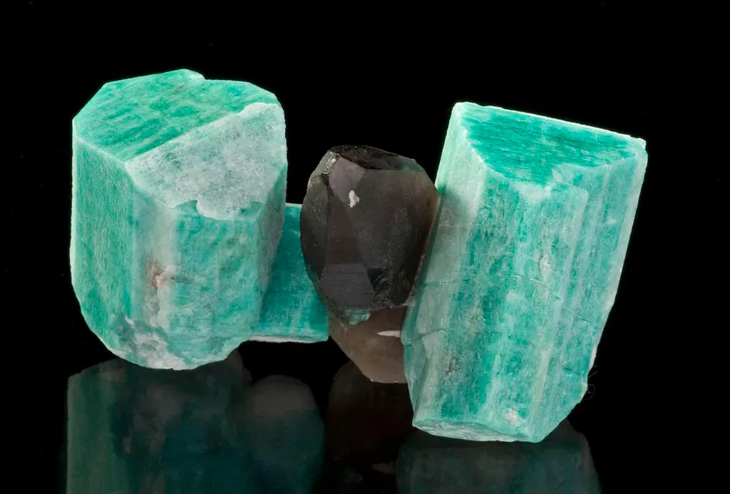 Microcline, Var Amazonite & Smoky Quartz - image 2