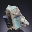 Microcline var. Amazonite with Smoky Quartz - image 1
