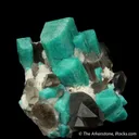 Microcline var. Amazonite with Smoky Quartz, Albite - image 3