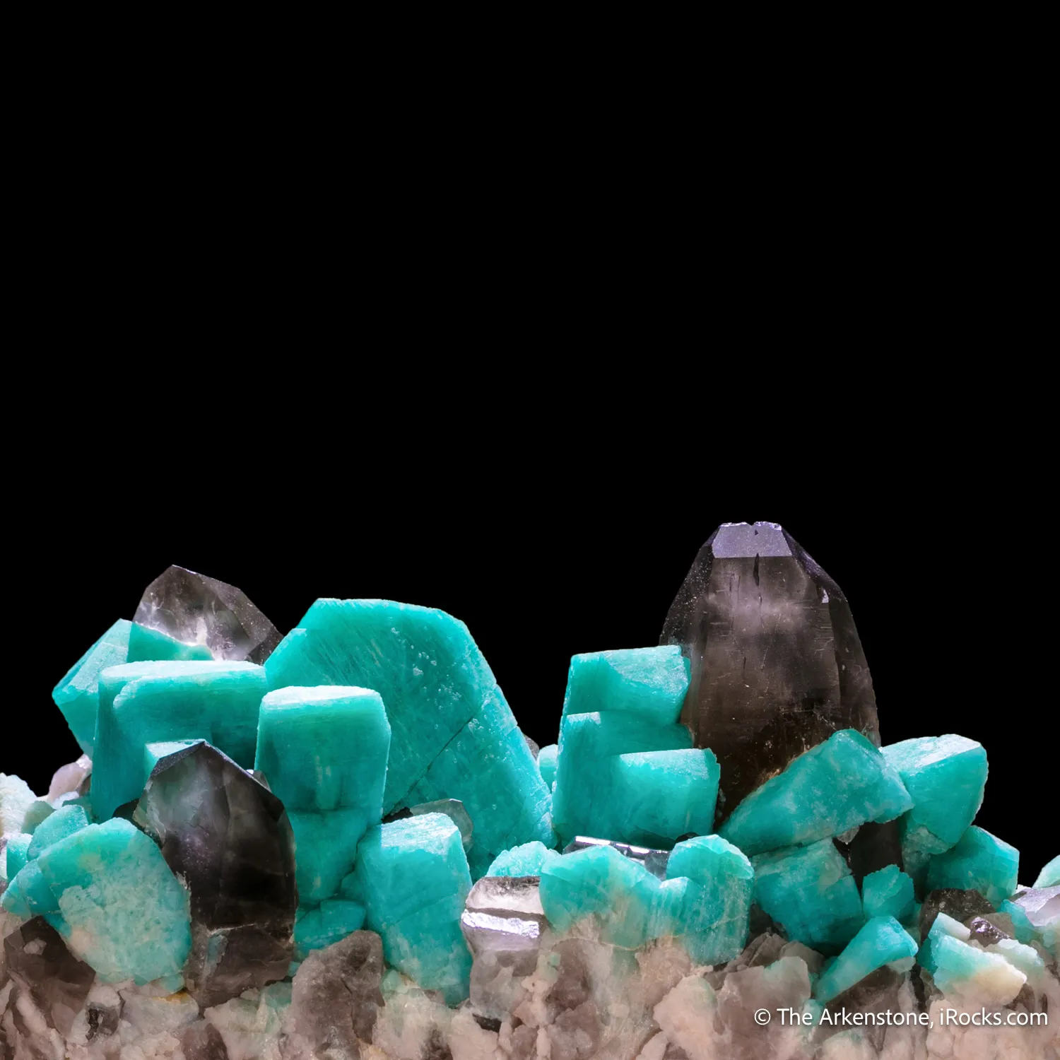 Microcline var. Amazonite with Smoky Quartz - image 6