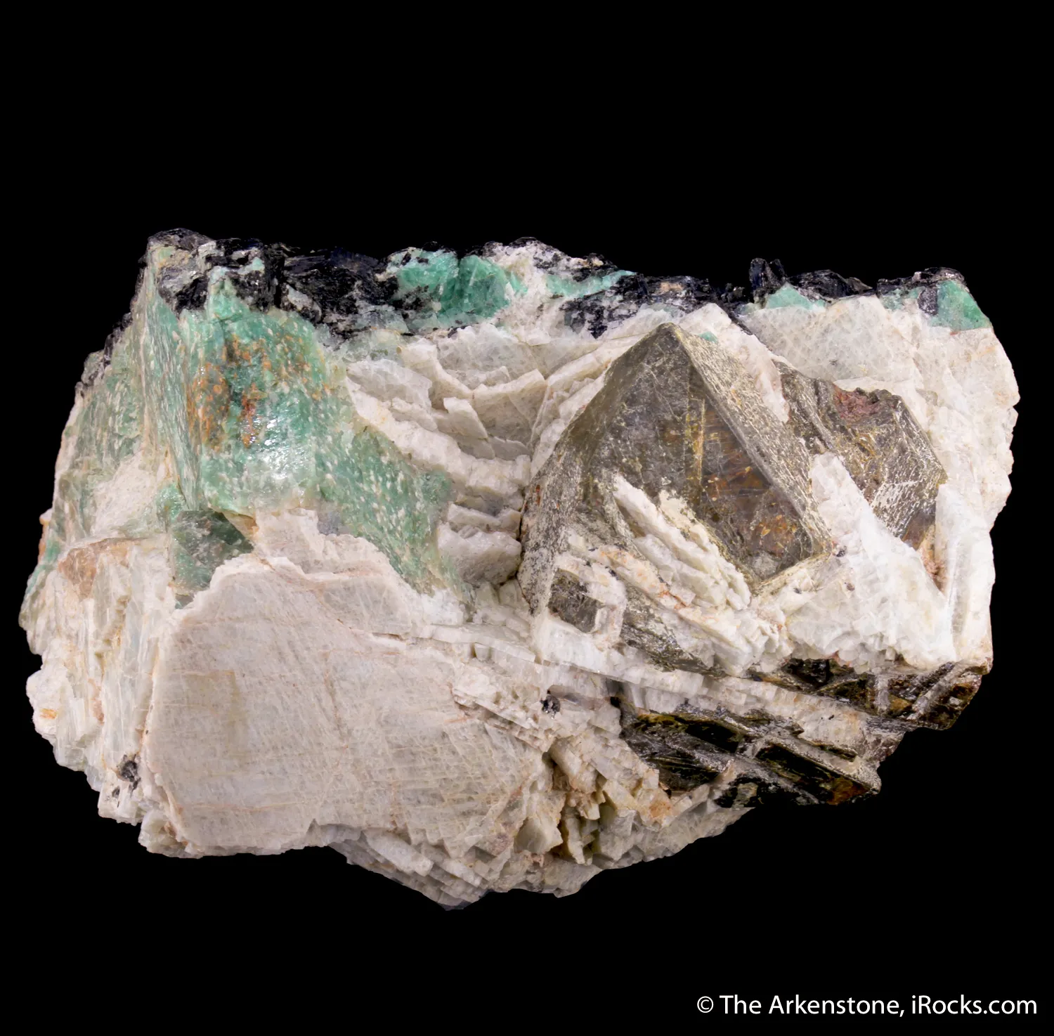 Microlite (Plumbian) with Albite, Amazonite and Biotite - image 1