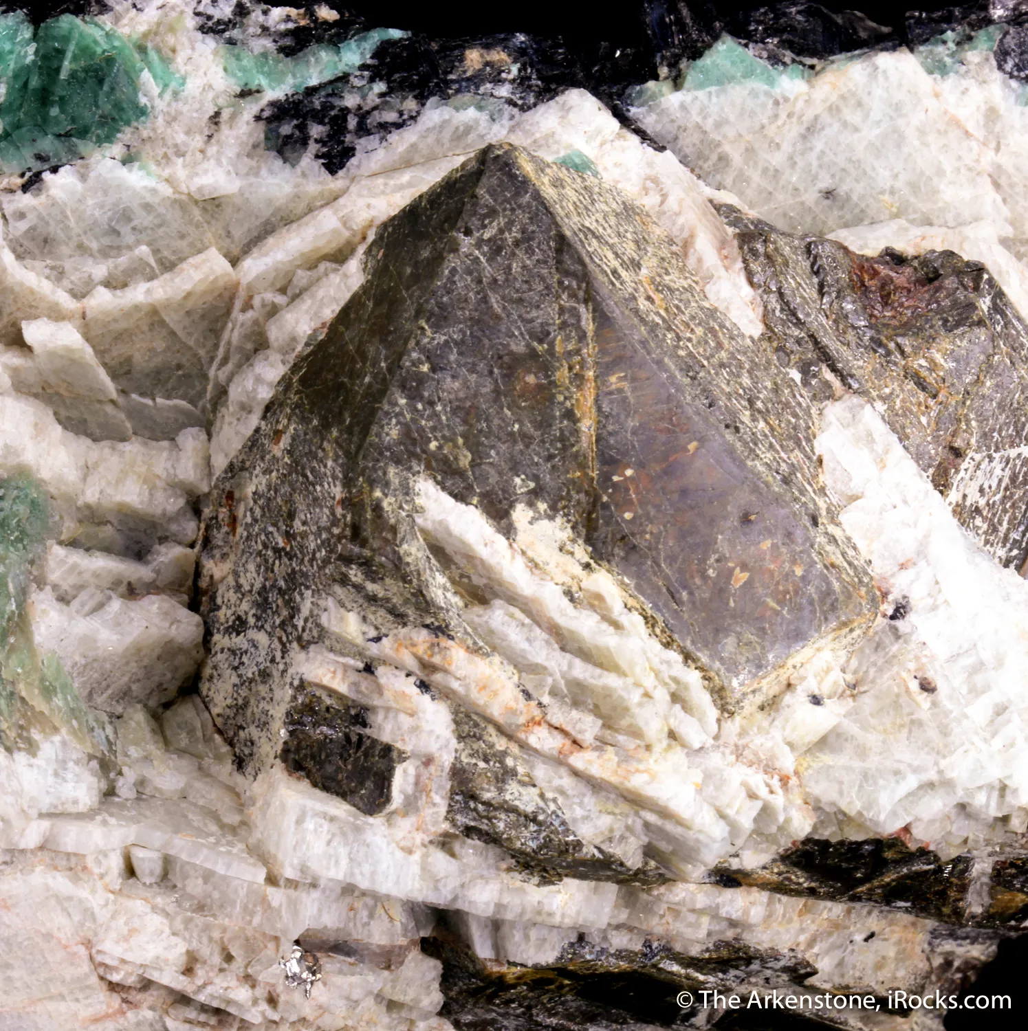 Microlite (Plumbian) with Albite, Amazonite and Biotite - image 4