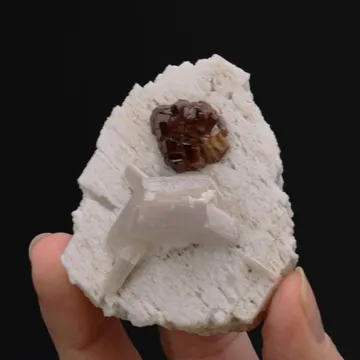 Microlite with Lepidolite on Microcline
