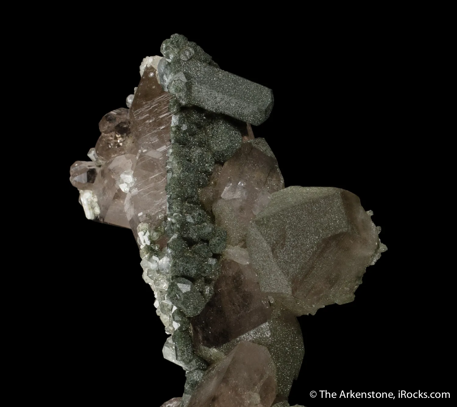 Milarite on Quartz - image 1