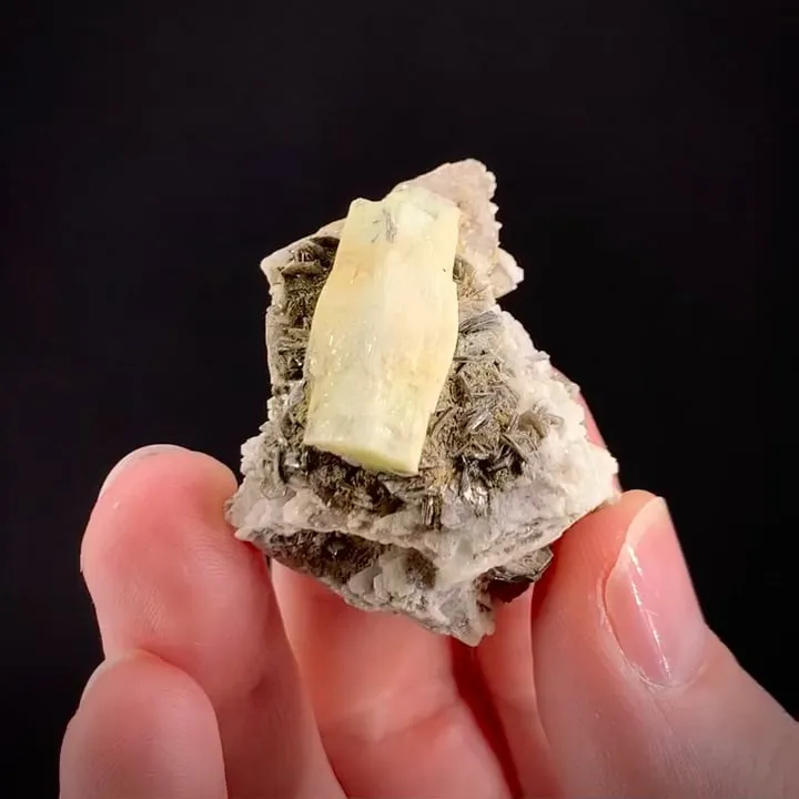 Milarite with Muscovite and Albite - image 2