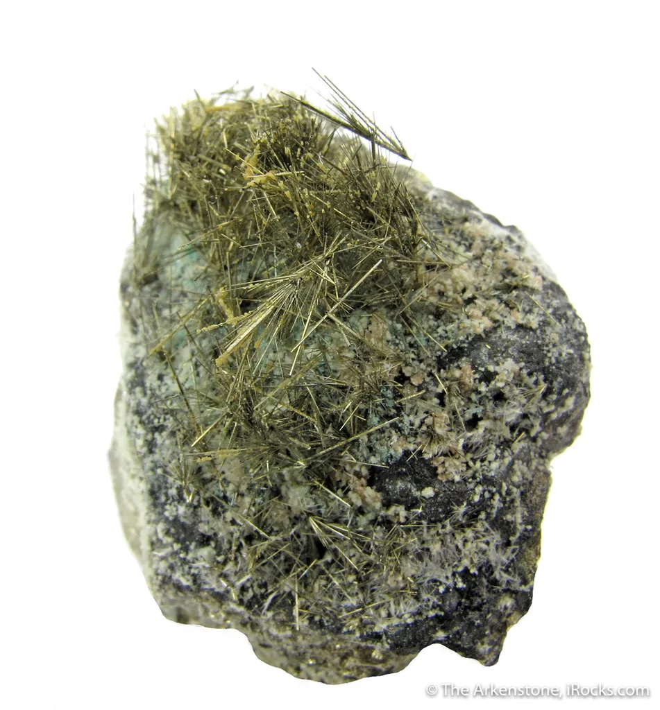 Millerite and Calcite on Pyrite - image 3