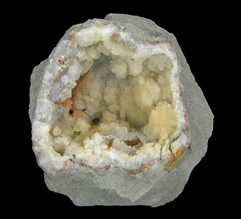 Millerite, Chalcopyrite, Calcite image