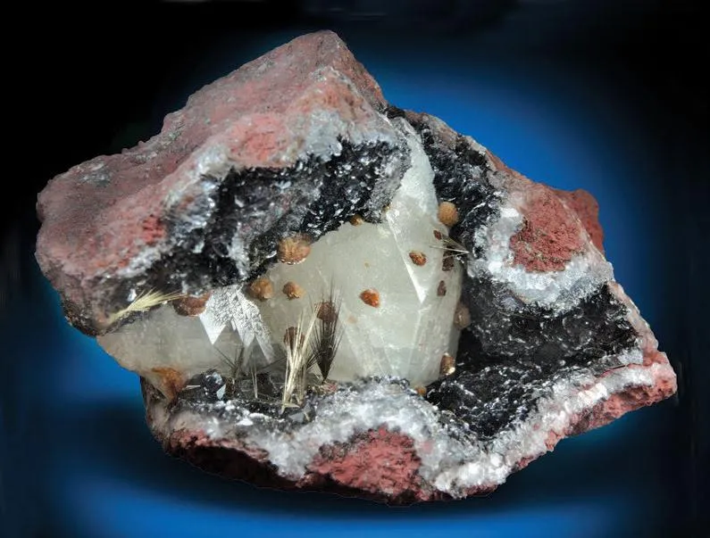 Millerite, Hematite, Quartz, Ankerite image