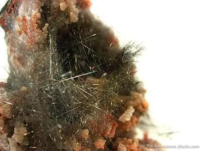 Millerite in Quartz Geode - image 2