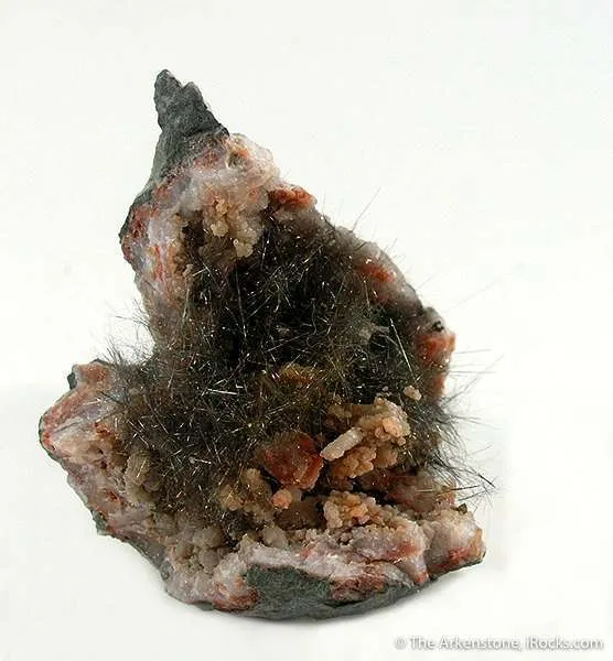 Millerite in Quartz Geode - image 1