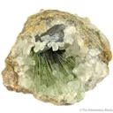 Millerite on Calcite in Geode - image 1