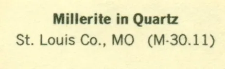 Millerite on Quartz - image 6