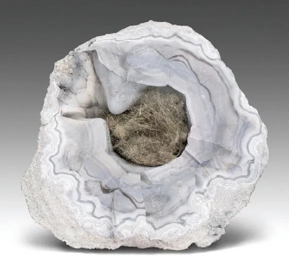 Millerite on Quartz (coldwater Agate) image