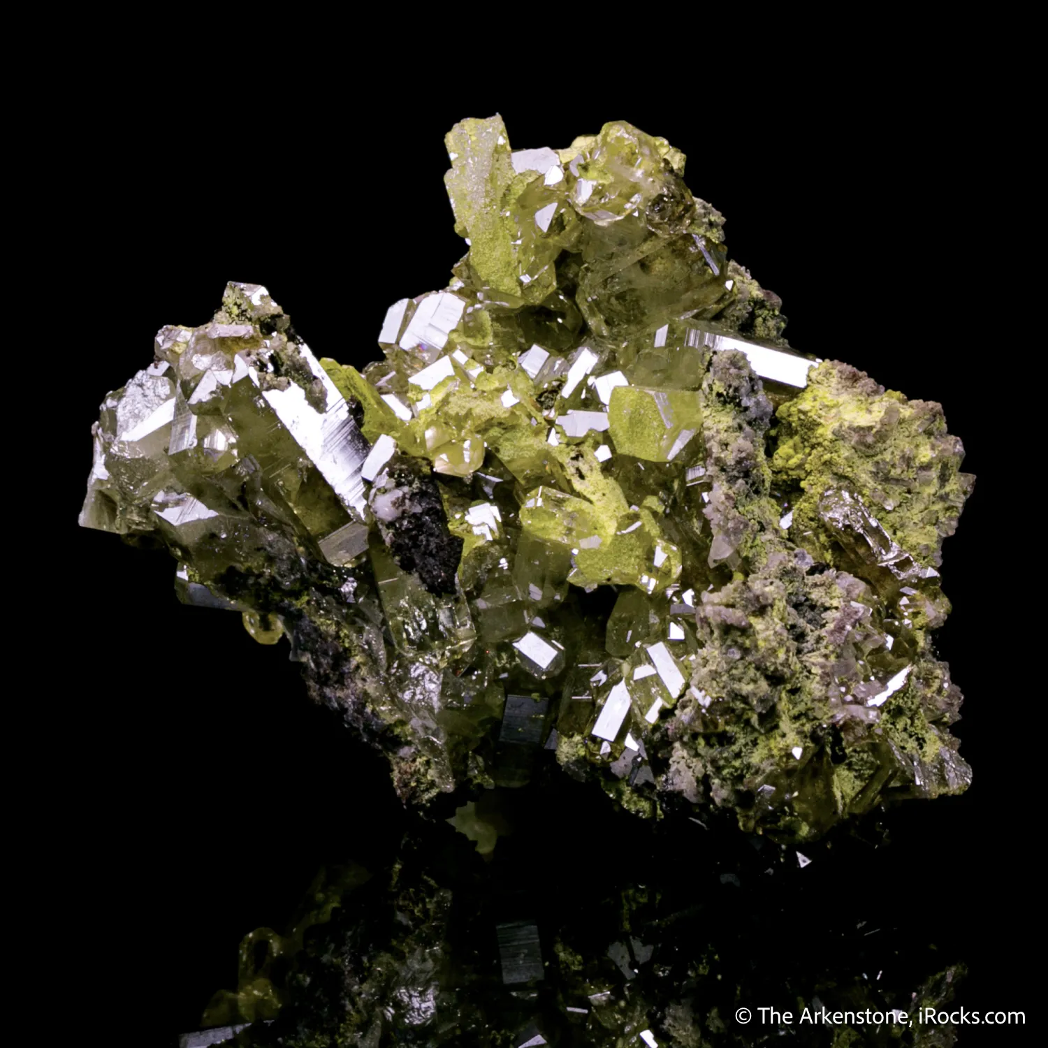 Mimetite (1971 Gem Pocket) with Beaverite - image 4