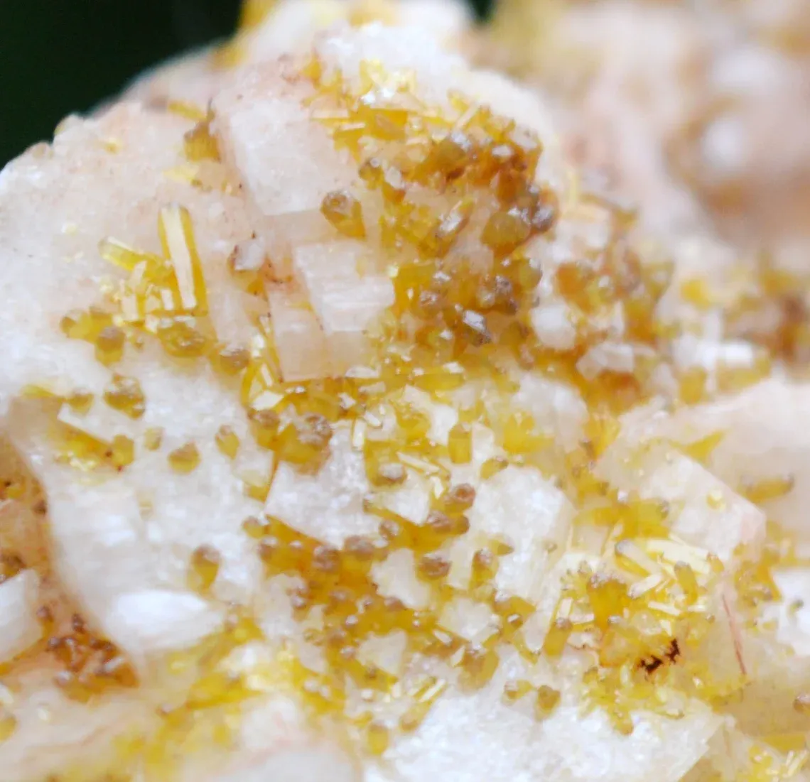 Mimetite & Calcite - 465 grams - Potosí Mine, Santa Eulalia Mining District, Chihuahua, Mexico - image 7