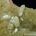 Mimetite on Smithsonite With Duftite - image 4