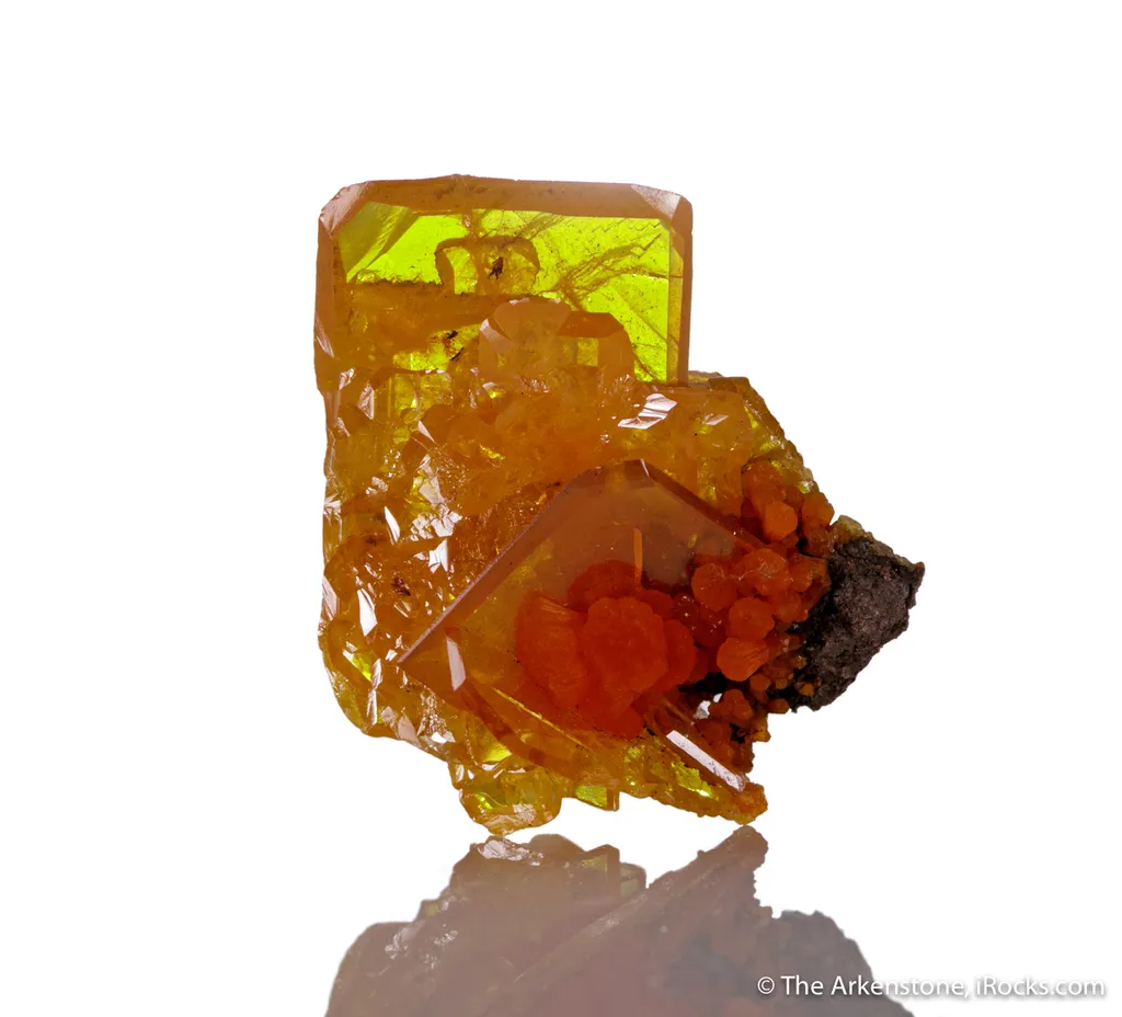Mimetite on Wulfenite (book cover piece) - image 5