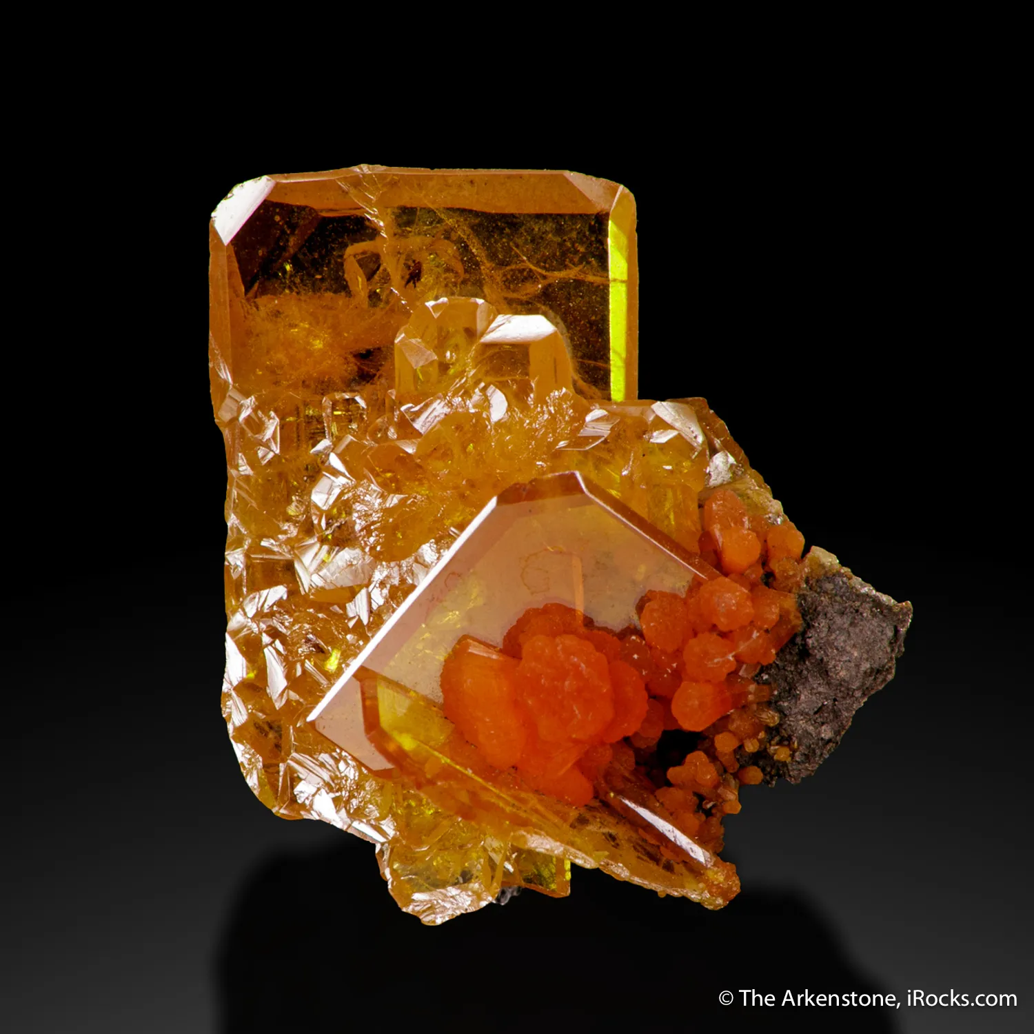Mimetite on Wulfenite (book cover piece) - image 1
