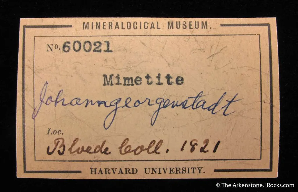 Mimetite (Type Locality, dated 1821) - image 3