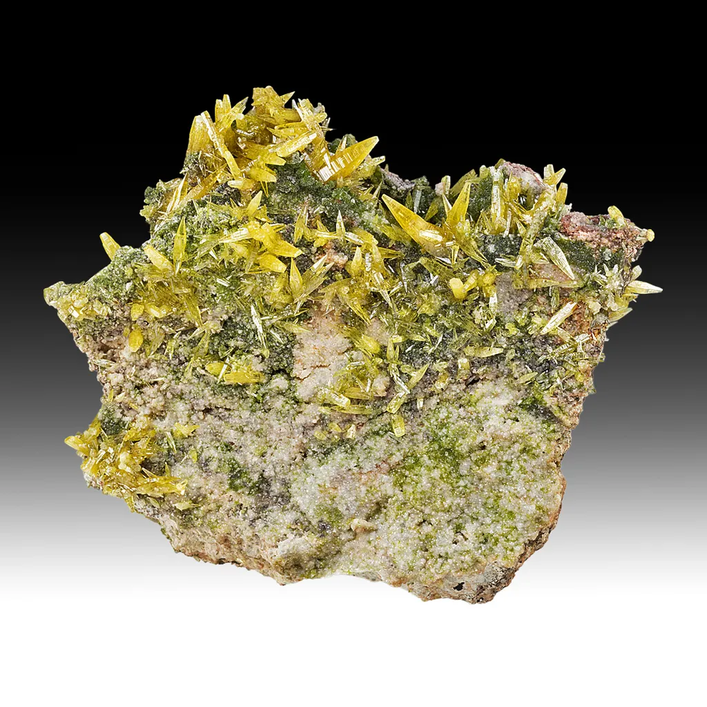 Mimetite with Bayldonite, Dolomite image
