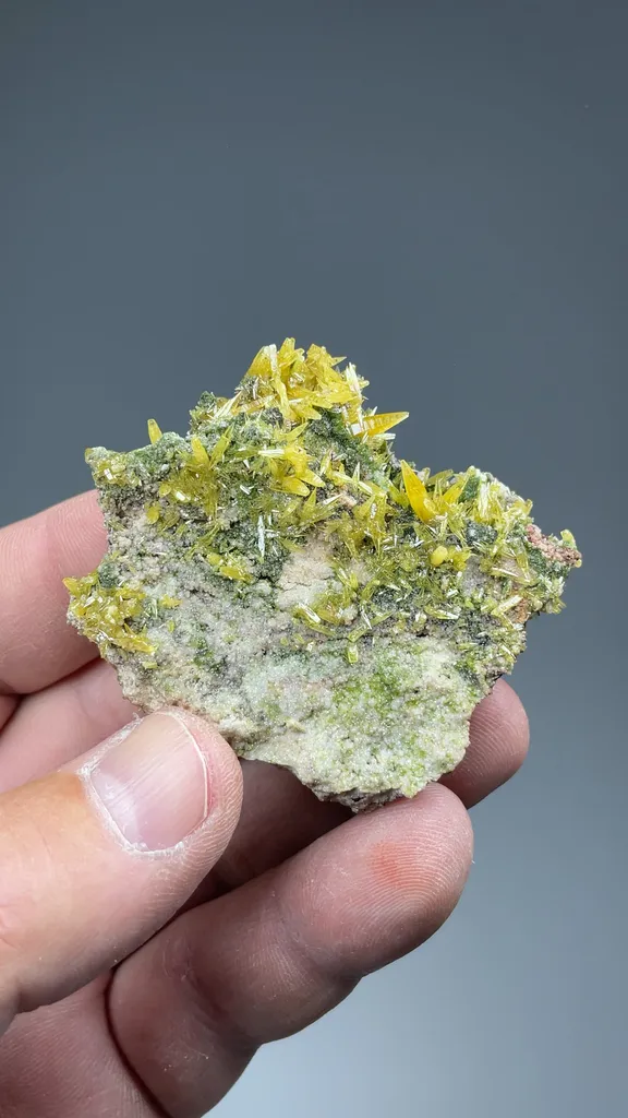 Mimetite with Bayldonite, Dolomite - image 3