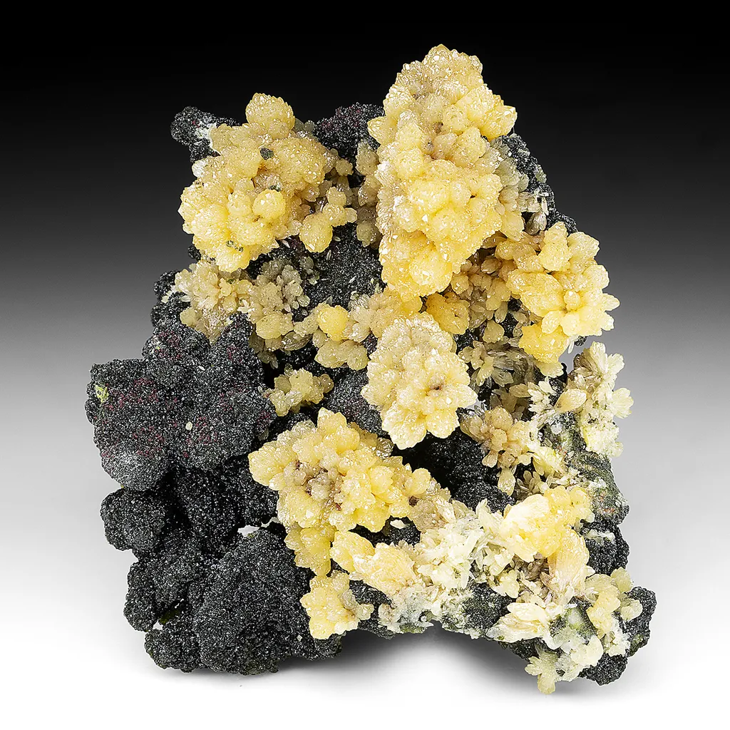 Mimetite with Bayldonite, Dolomite, Quartz image