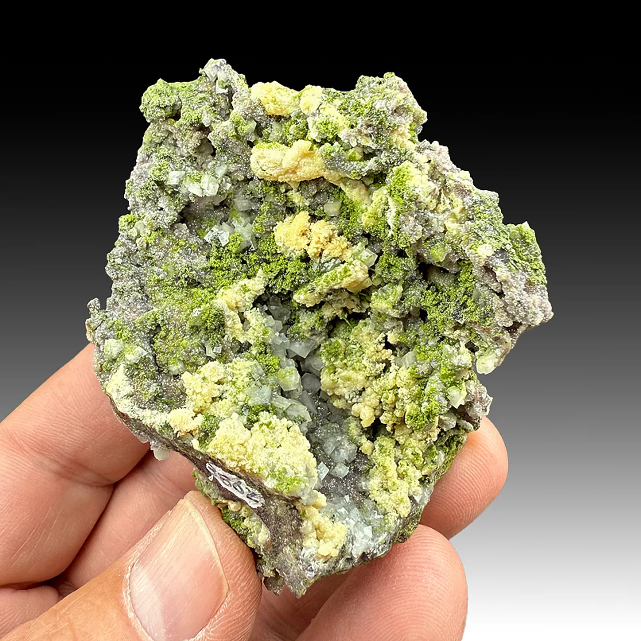 Mimetite with Calcite, Duftite - image 1