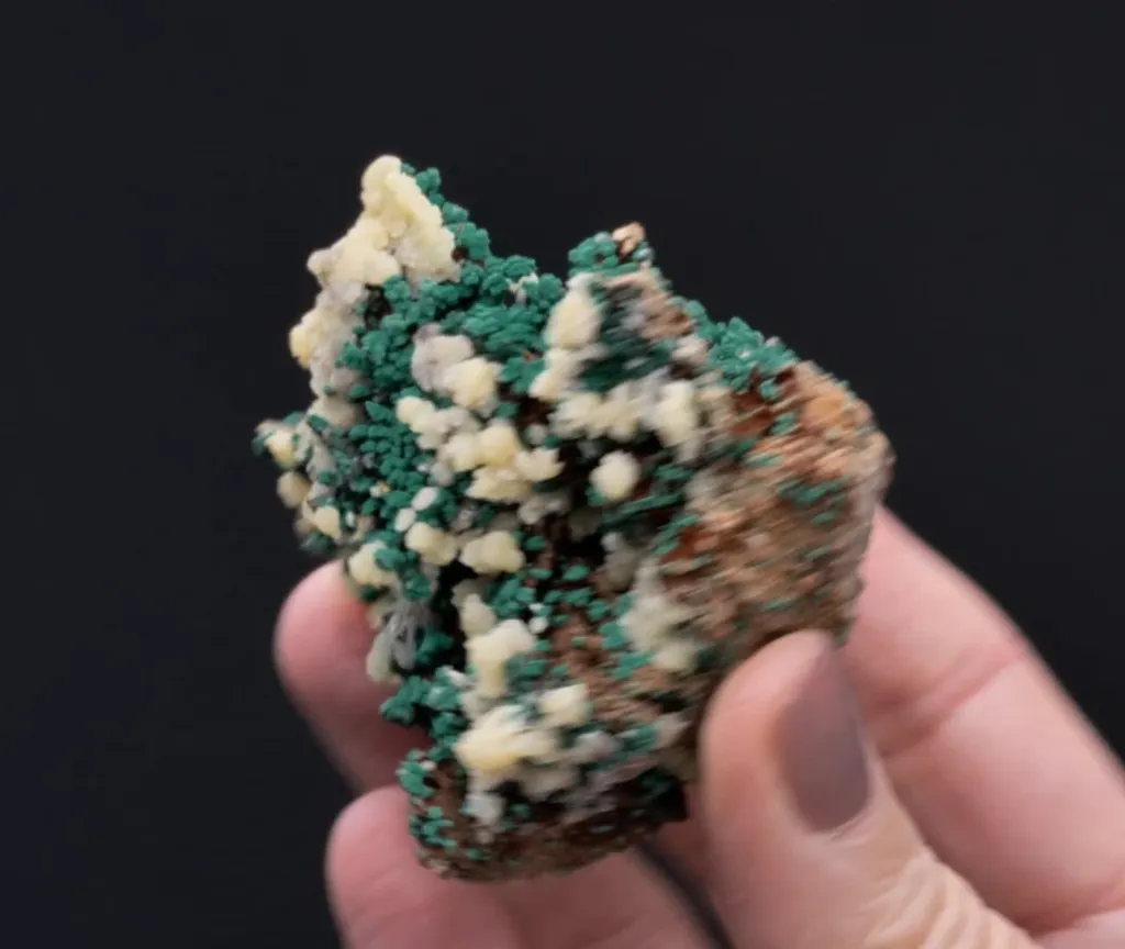 Mimetite with Malachite on Dolomite - image 2