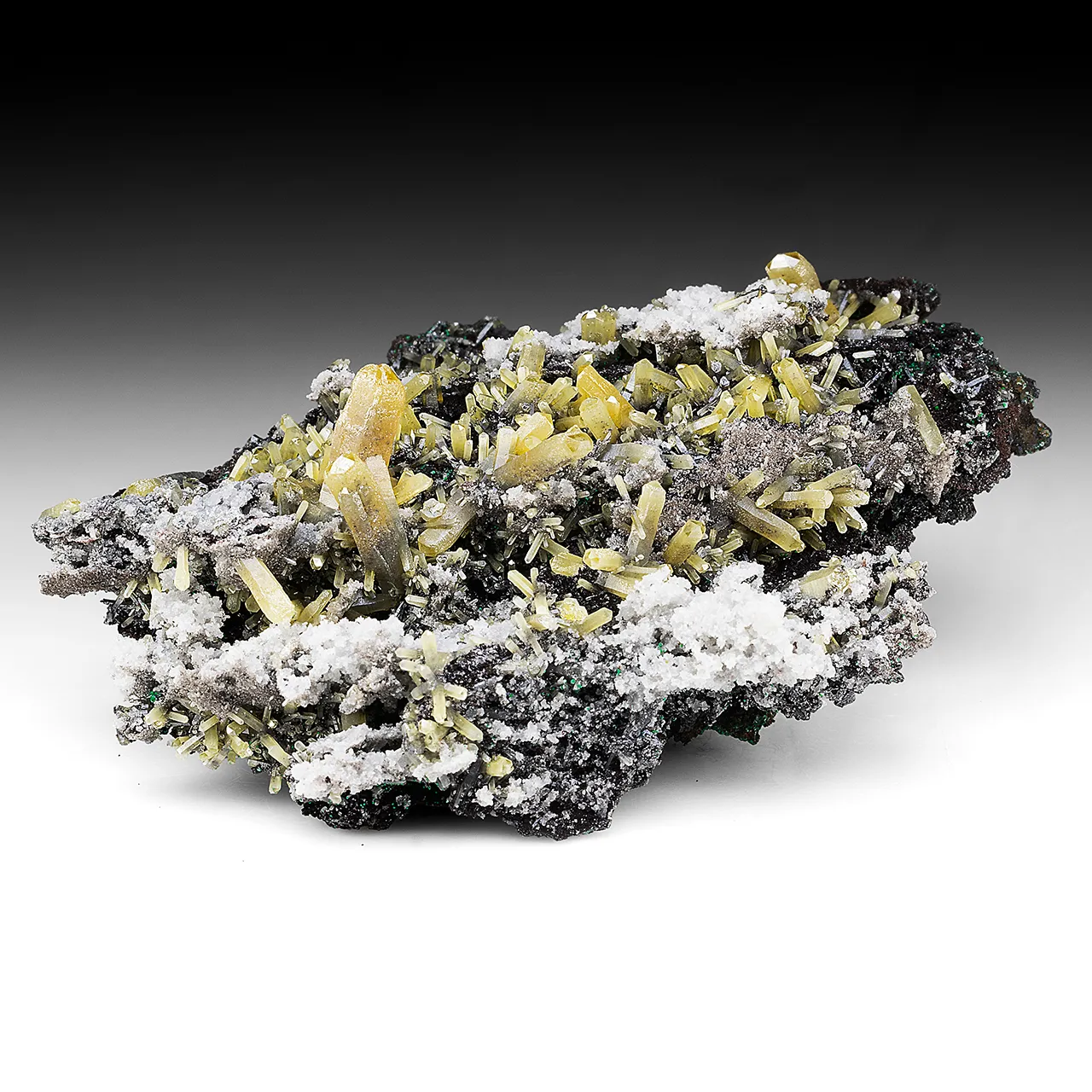 Mimetite with Malachite, Quartz - image 1