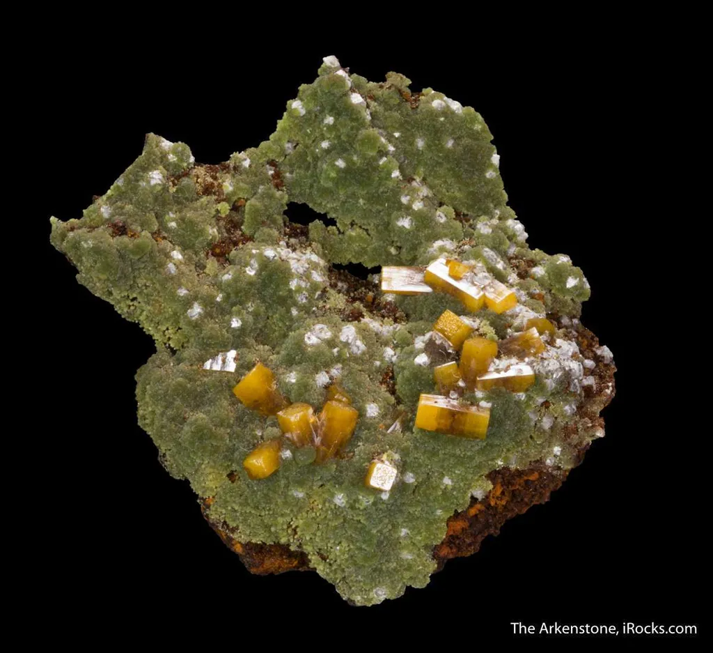 Mimetite With Wulfenite and Calcite - image 3