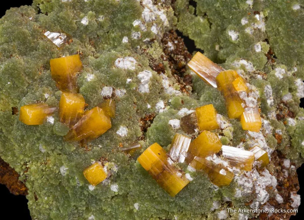 Mimetite With Wulfenite and Calcite - image 5