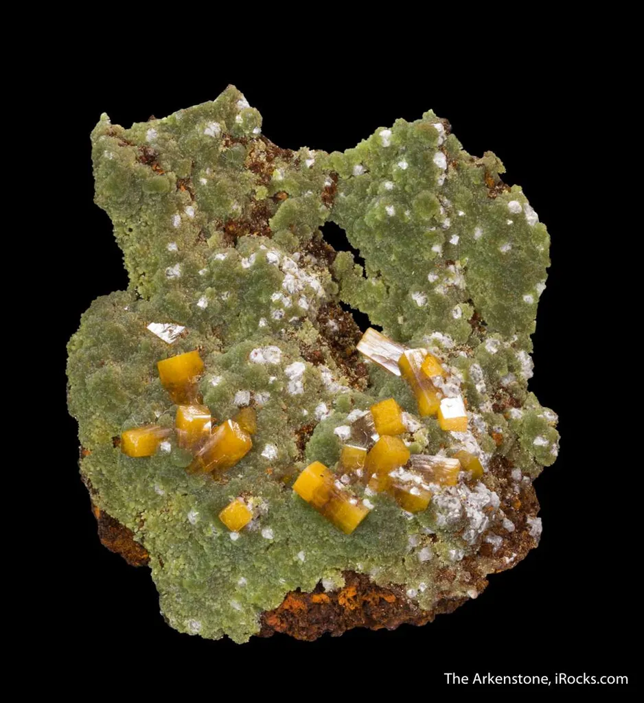 Mimetite With Wulfenite and Calcite - image 4
