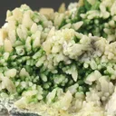 Mimetite with Wulfenite and Duftite on Dolomite - image 1