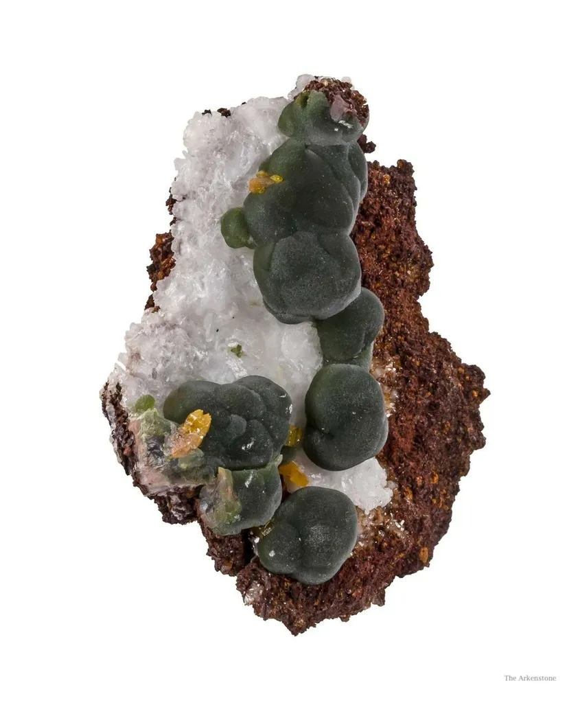 Mimetite With Wulfenite on Calcite - image 4