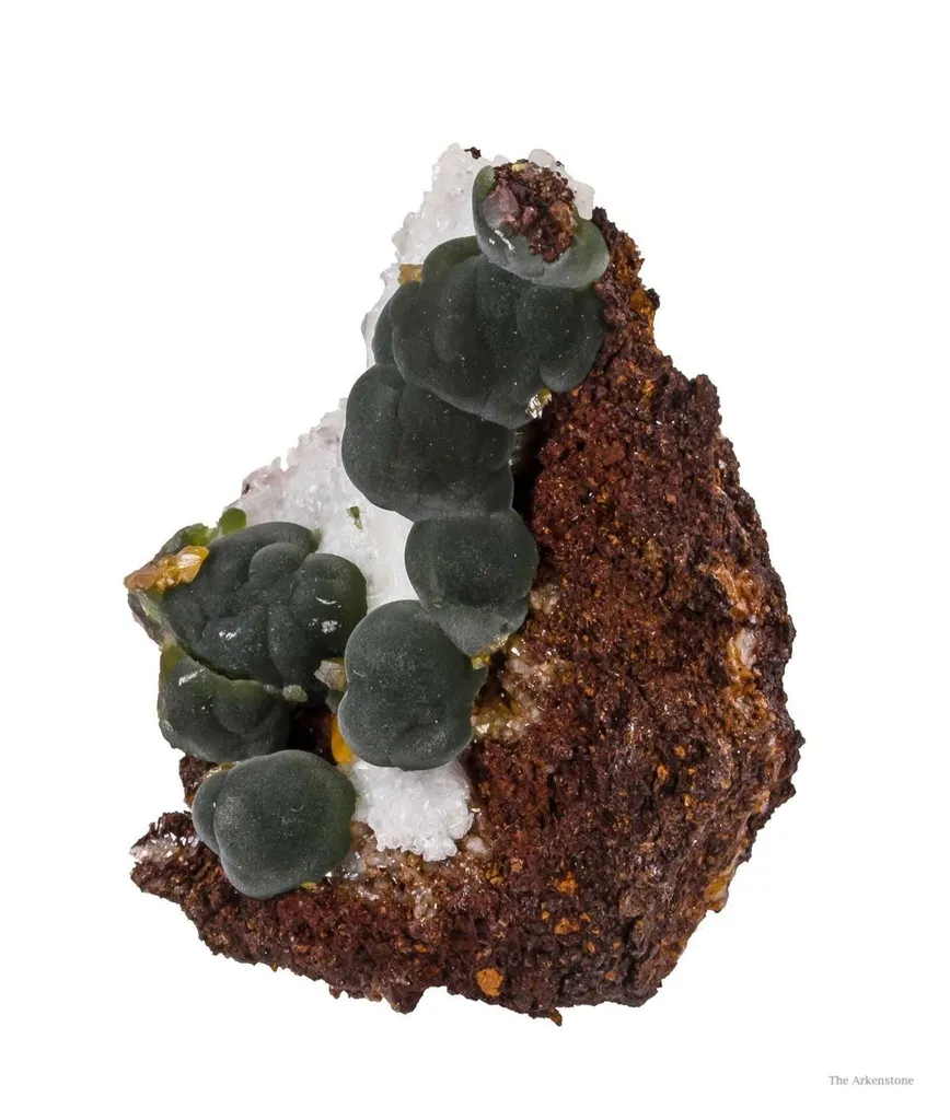 Mimetite With Wulfenite on Calcite - image 3