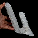 MM Quartz Sparkling Twin Stalactites Geode Natural Mineral Specimen - image 4