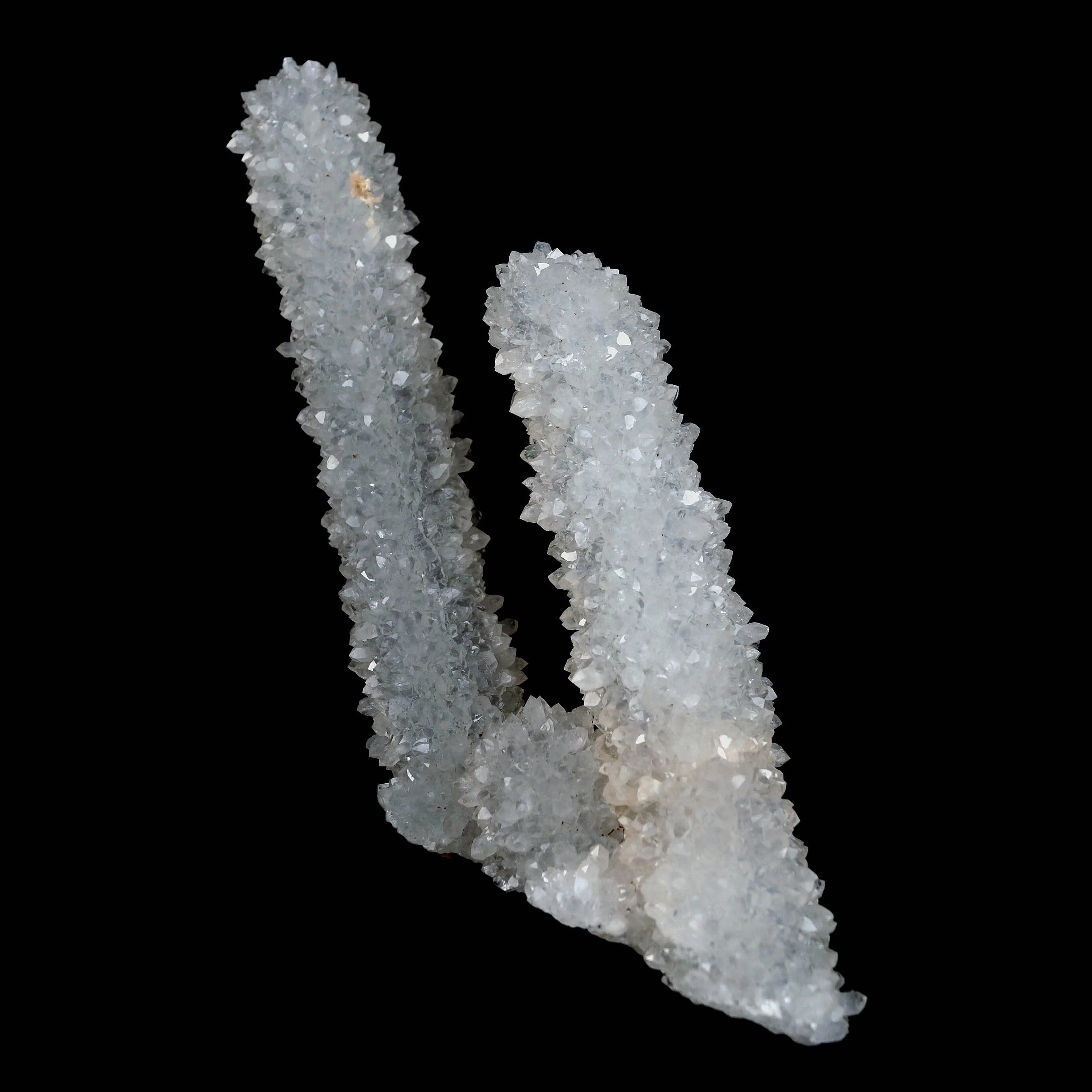 MM Quartz Sparkling Twin Stalactites Geode Natural Mineral Specimen - image 2