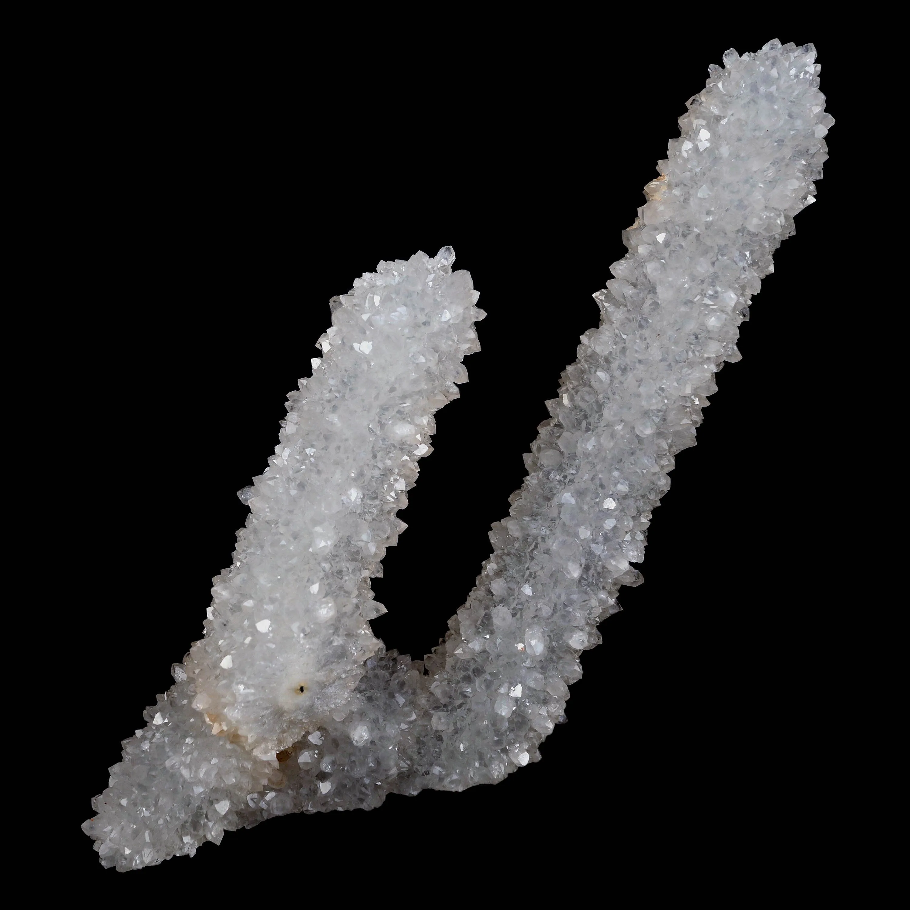 MM Quartz Sparkling Twin Stalactites Geode Natural Mineral Specimen - image 5