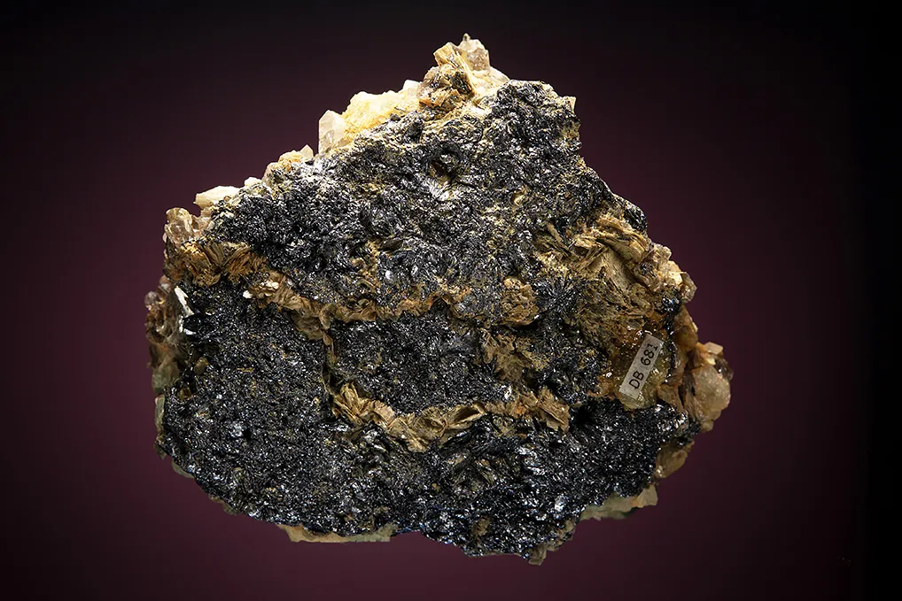 Molybdenite on Beryl var. Aquamarine - image 2