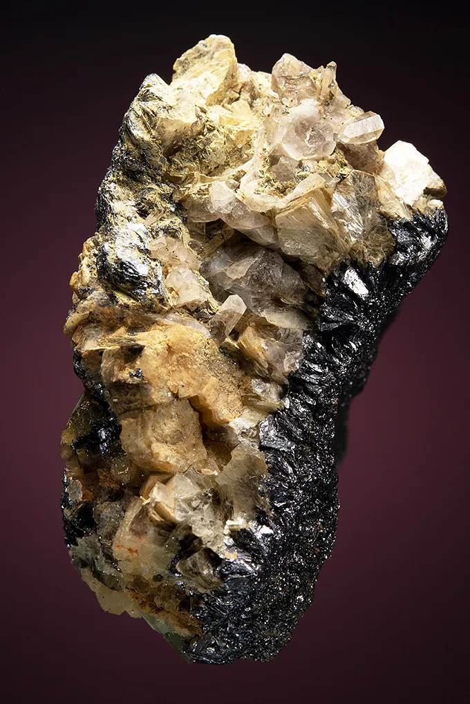 Molybdenite on Beryl var. Aquamarine - image 3