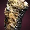 Molybdenite on Beryl var. Aquamarine - image 3