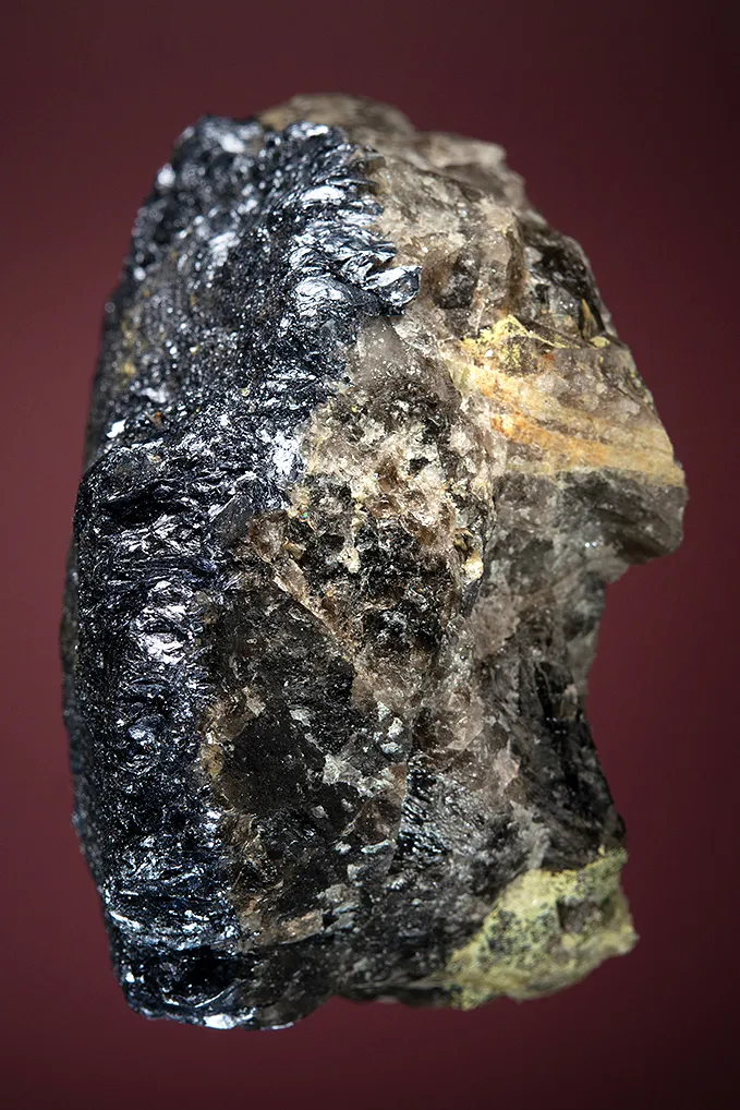 Molybdenite on Quartz and Beryl var. Aquamarine - image 4