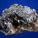Molybdenite on Quartz and Beryl var. Aquamarine - image 2