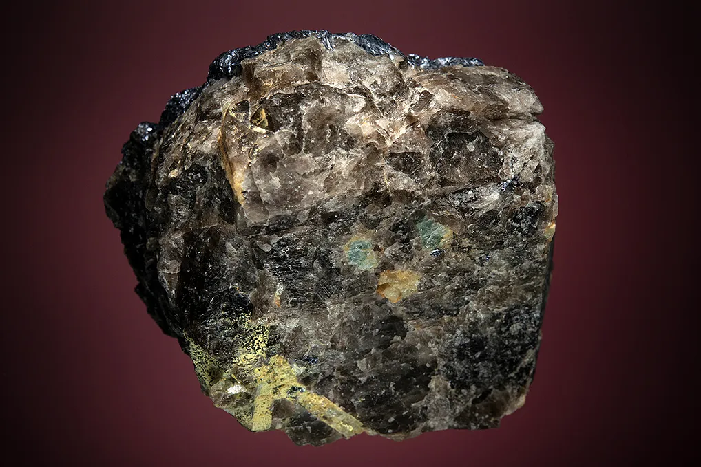Molybdenite on Quartz and Beryl var. Aquamarine - image 2