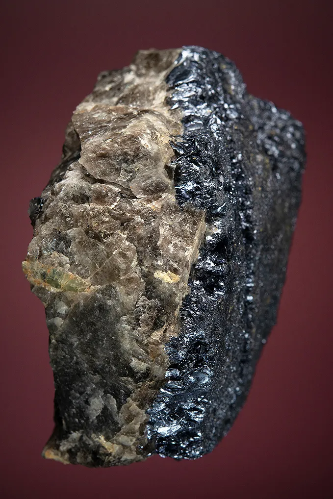Molybdenite on Quartz and Beryl var. Aquamarine - image 3