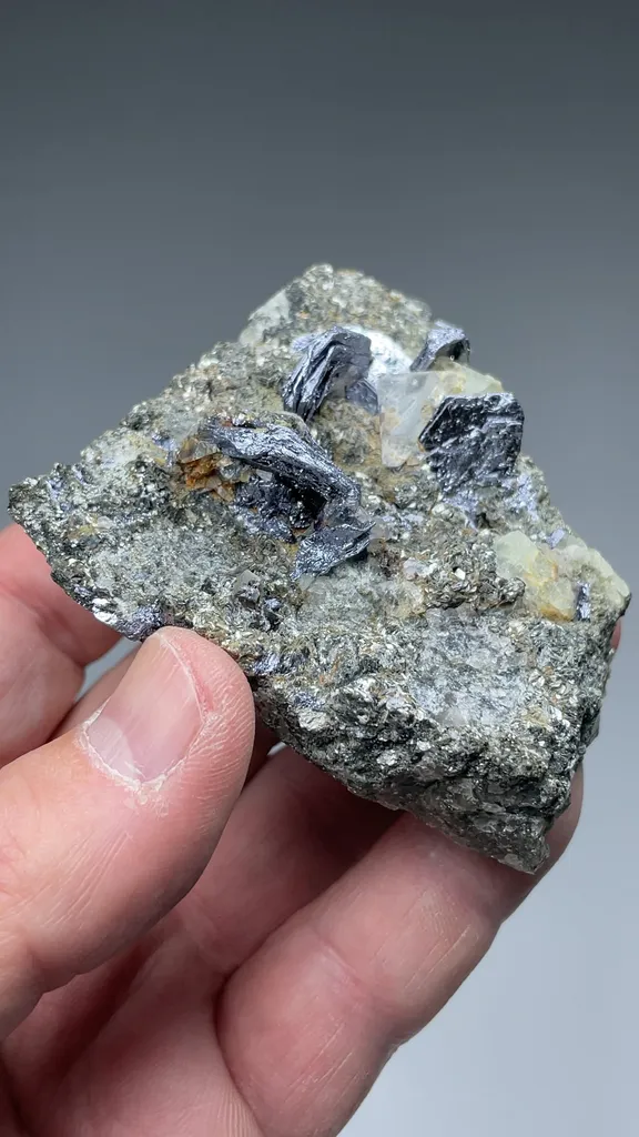 Molybdenite with Fluorite - image 2