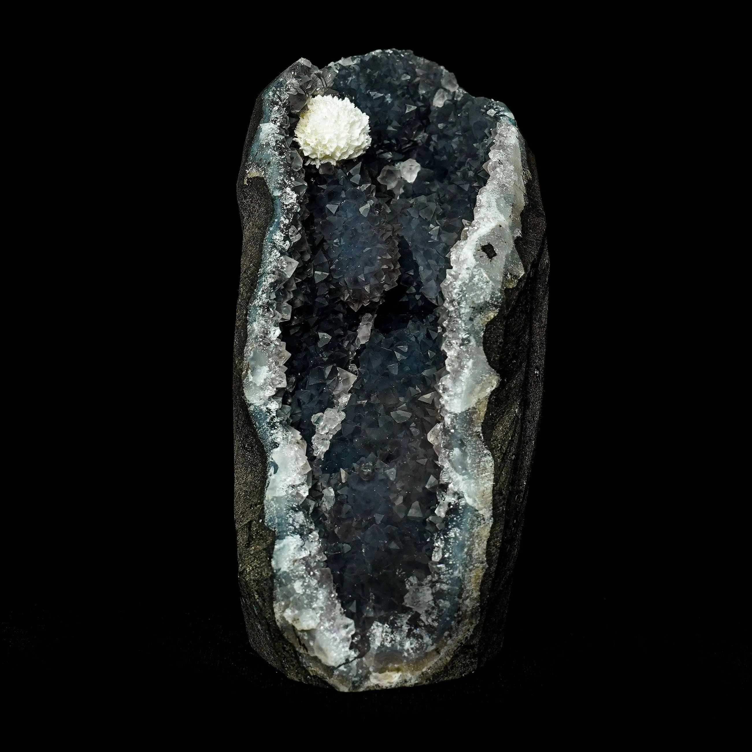 Mordenite Ball At Top MM Quartz Geode Natural Mineral Specimen - image 1