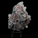 Mordenite Ball on Green Apophyllite with Stilbite Cluster Natural Mineral Specimen - image 6